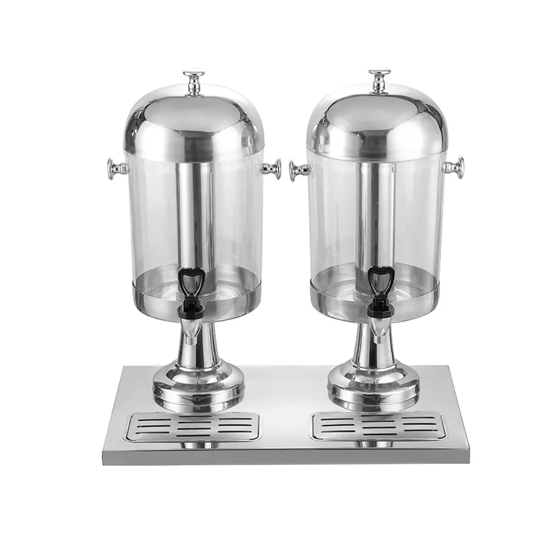 8QT*2  double heads stainless steel buffet beverage dispenser