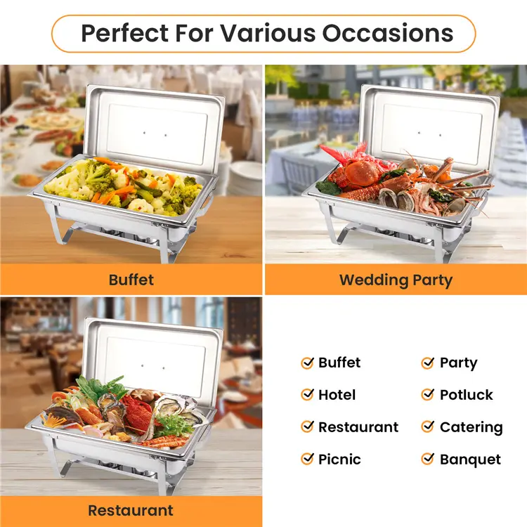 9QT stainless steel hotel buffet chafing dish (8)