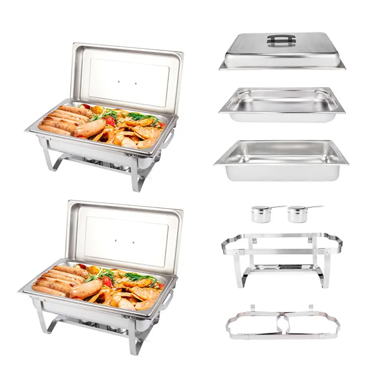 9QT stainless steel hotel buffet chafing dish (11)