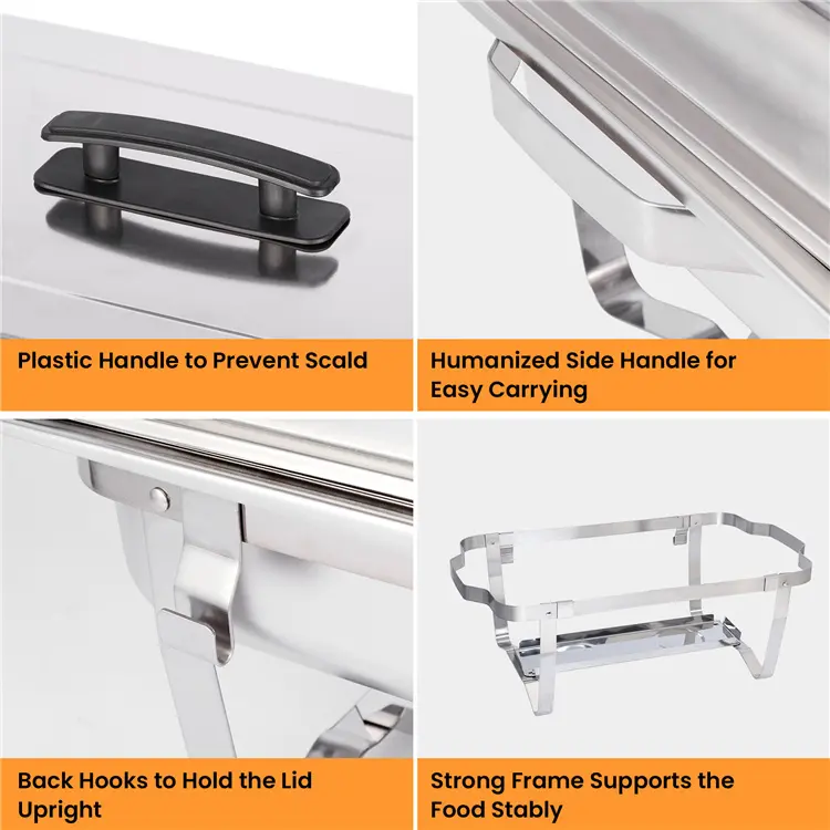 9QT stainless steel hotel buffet chafing dish (6)
