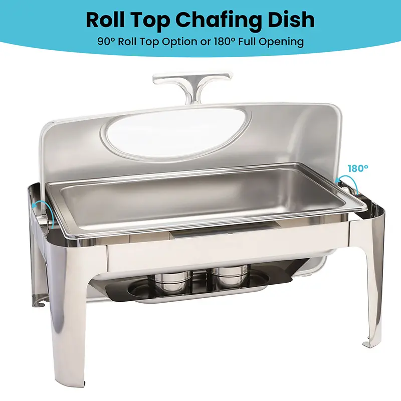 9QT rectangle visible stainless steel lid buffet chafing dish with window (2).jpg