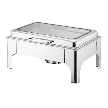 9QT stainless steel visible hydraumatic chafing dish with stand with window