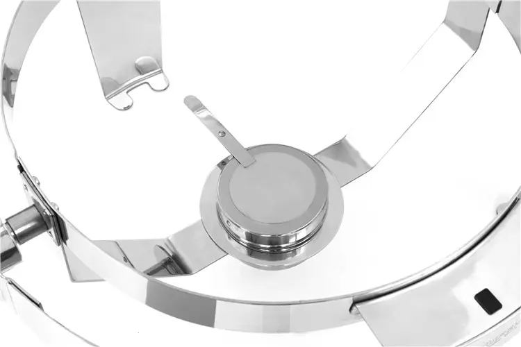 6QT round roll top cover stainless steel hotel buffet chafing dish (4)