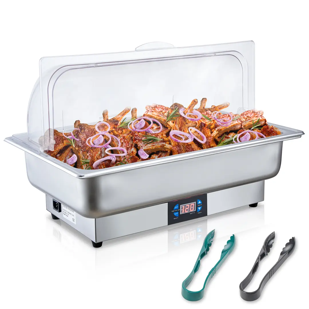 9QT digital temperature control stainless steel buffet chafing dish