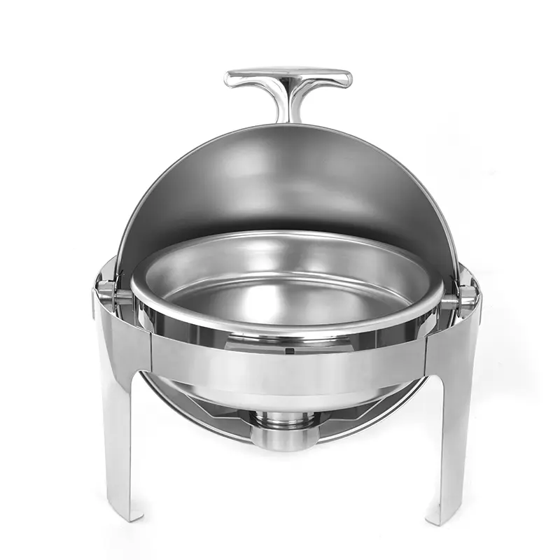 6QT round roll top cover stainless steel hotel buffet chafing dish (1).jpg