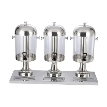 8QT*3 three heads stainless steel buffet juice dispenser