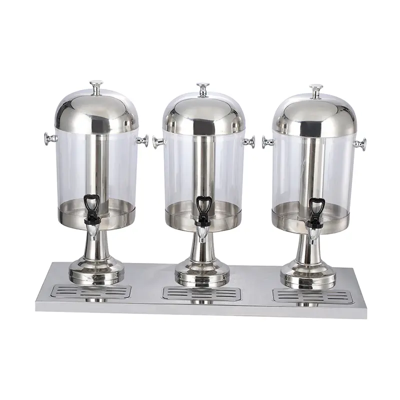 8QT*3 three heads stainless steel buffet juice dispenser